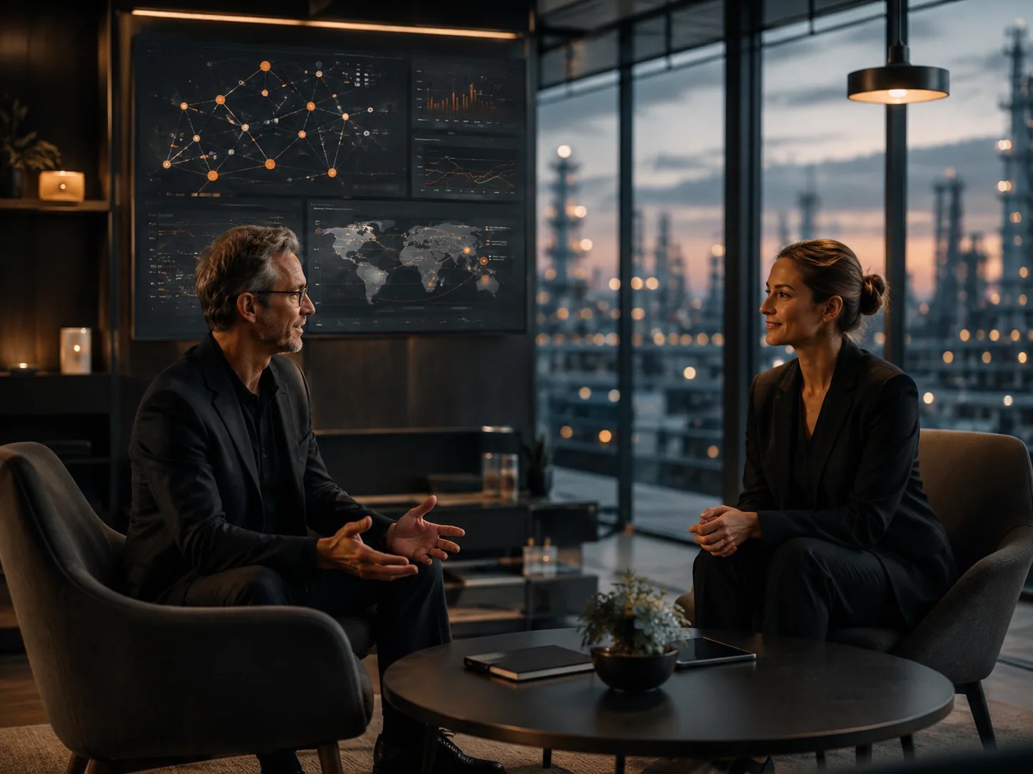 Systems engineering consultant discusses a complex operational decision with an executive.